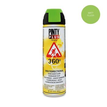 Ceļu marķēšanas fluorescējoša krāsa aerosolā zaļa 500ml PintyPlus (360G)