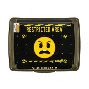 Pārtikas uzglabāšanas trauks deco-click-box midi 1L Carla "Emoji Danger" 17x13x7cm olīvu krāsā (0610705323353)