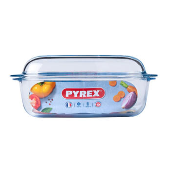 Stikla trauks ar vāku 6,5L taisnstūrveida Essentials 36x22x15cm  (33466A)
