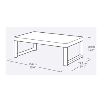 Садовый стол Lyon Table Rezolith (2 варианта конфигурации), бежевый (29202805C97)