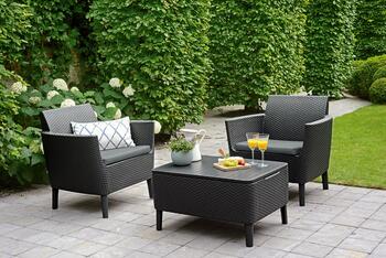 Комплект садовой мебели Salemo Balcony Set серый (29205935939)