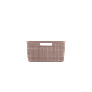 Корзина джутовая M 12 л 36x28x15 см розовая (0801905204)