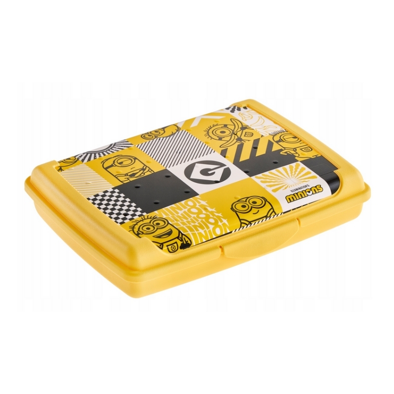 Pārtikas uzglabāšanas trauks deco-click-box mini 0,5L Carla "Minions Mosaic" 17x13x3,5cm dzeltens (0610704205361)