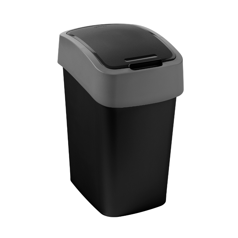 Мусорное ведро Flip Bin 9L черный / серебристый (0802170Y09)