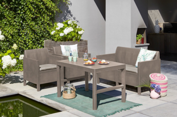 Dārza galds Lyon Rattan Table bēšs (29202805587)