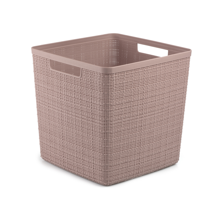 Groziņš Jute kvadrāts 17L 28x28x27cm rozā (0801906204)