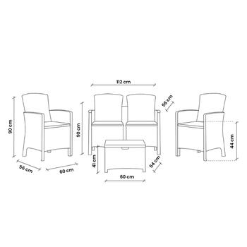 Комплект садовой мебели Set Lido 2 Storage коричневый (1692173)