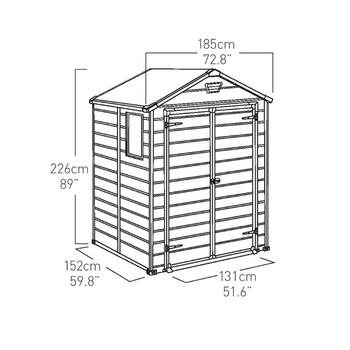 Садовый сарай Manor 6x5 DD бежевый (29197128585)