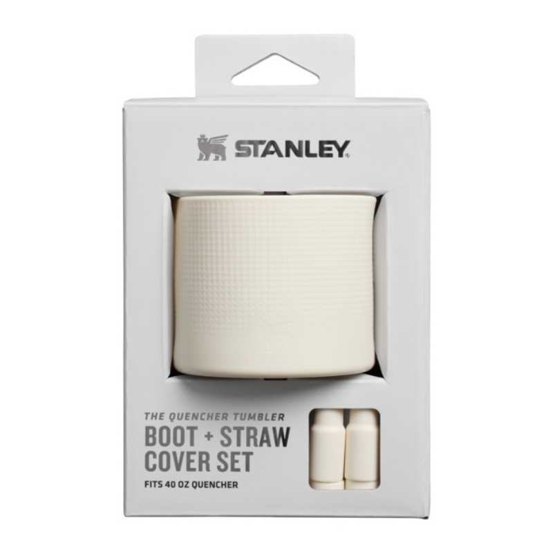 Aizsargpārvalka un salmiņu vāciņu 2 gab. komplekts termokrūzēm 1,18L The Quencher Boot + Straw Topper gaišā krēmkrāsā (2812477069)