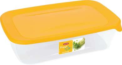 Pārtikas trauciņš taisnstūris 2L Fresh&Go dzeltens (0800555007)