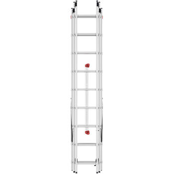 Kāpnes kombinējamās ProfiStep Combi / alumīnija / 3x9 pakāpieni (037309007)