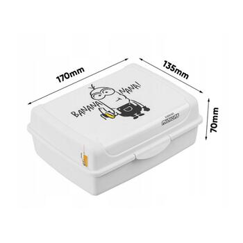 Pārtikas uzglabāšanas trauks deco-click-box midi 1L Carla "Minions Banana" 17x13x7cm balta (0610705100359)
