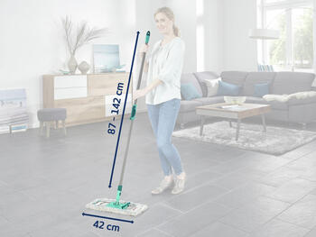 LEIFHEIT Швабра для пола с телескопической ручкой Profi XL micro duo 42cм (1055049)