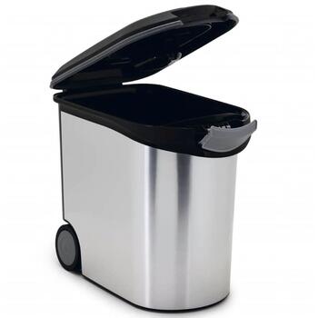 Контейнер для хранения корма Pet Life 12кг 35л 49,3x27,8x40,3см серебристый (0803905394)
