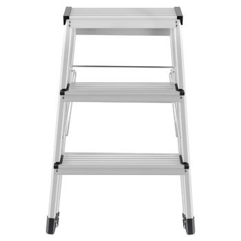Pakāpienu soliņš salokāms D60 StandardLine / alumīnija / 2x3 pakāpieni (034443701)