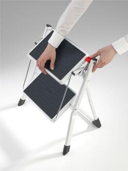 Pakāpienu soliņš salokāms MK60 StandardLine / tērauda / 2 pakāpieni / balts (034310001)