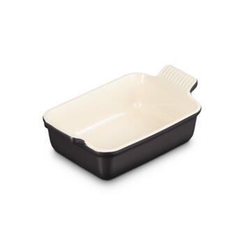 Le Creuset Cepamtrauks taisnstūra Heritage akmens masas 19x14cm / 1,1L melns (02113574)