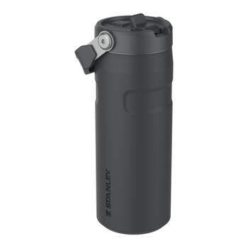 Termopudele ar salmiņu The IceFlow Bottle Flip Straw 2.0 0,47L melna 2.0 (2812110117)