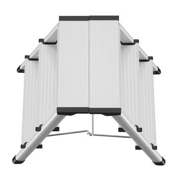 Pakāpienu soliņš salokāms D60 StandardLine / alumīnija / 2x3 pakāpieni (034443701)
