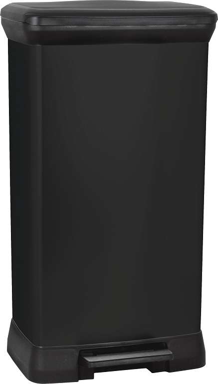 Pedāļspainis metalizēts Deco Bin 50L melns (0802162929)