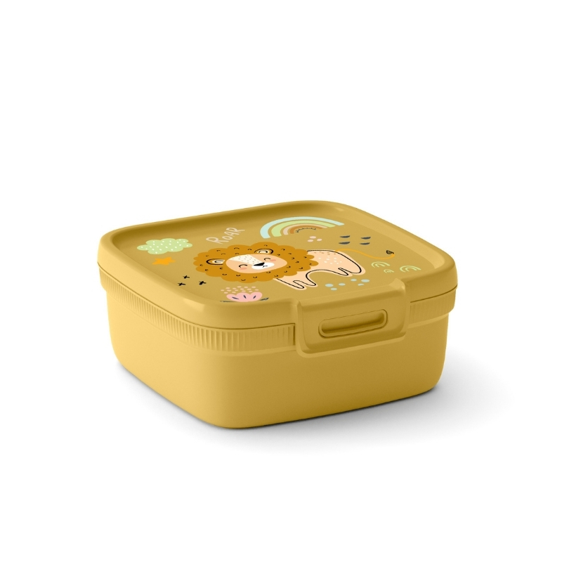 Pārtikas uzglabāšanas trauks kvadrātveida 0,9L Snap Box dzeltens (0802268Z66)