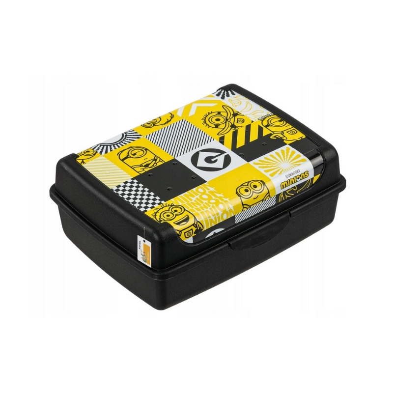 Pārtikas uzglabāšanas trauks deco-click-box midi 1L Carla "Minions Mosaic" 17x13x7cm melns (0610705800361)