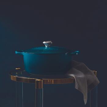 Le Creuset Čuguna katls apaļš &Oslash;26cm / 5,3L zils (02728930)