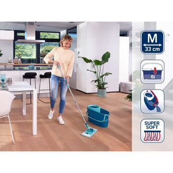 LEIFHEIT Grīdas uzkopšanas komplekts Clean Twist M Ergo + gr. mazg. līdz. Power Cleaner 1L (1052127)
