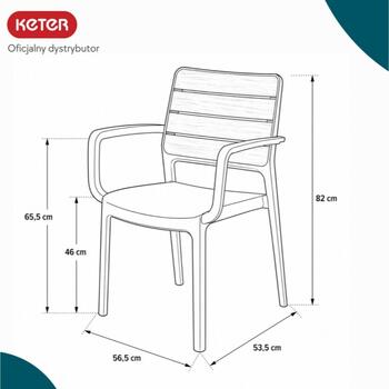 Садовый стул Deco Porto, кресло светло-серого цвета. (29214738)