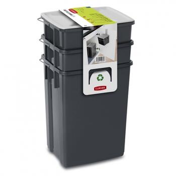 Atkritumu tvertņu komplekts Biobox 2x10L+6L pelēks (0808993840)