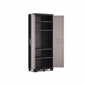Skapis Pro Tall Cabinet 68x39x173cm pelēks/melns (29210847)