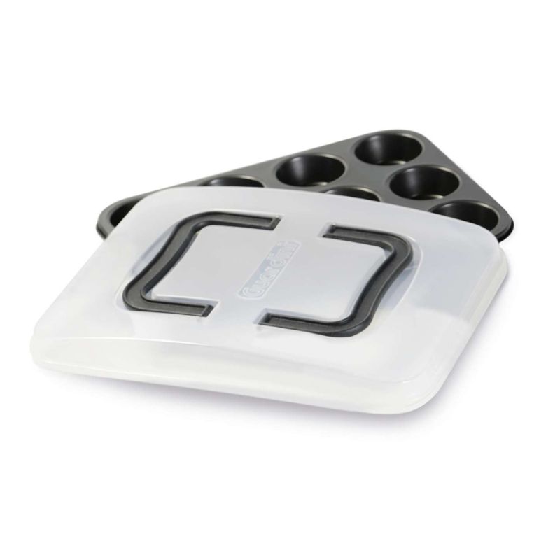 Kēksiņu forma 12 gab. ar pānēsāšanas vāku Bake Away 27 x 35 x 3 cm (1459912)