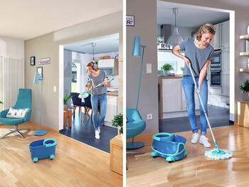 LEIFHEIT Grīdas uzkopšanas komplekts Clean Twist Disc Mop Ergo Mobile (1052102)