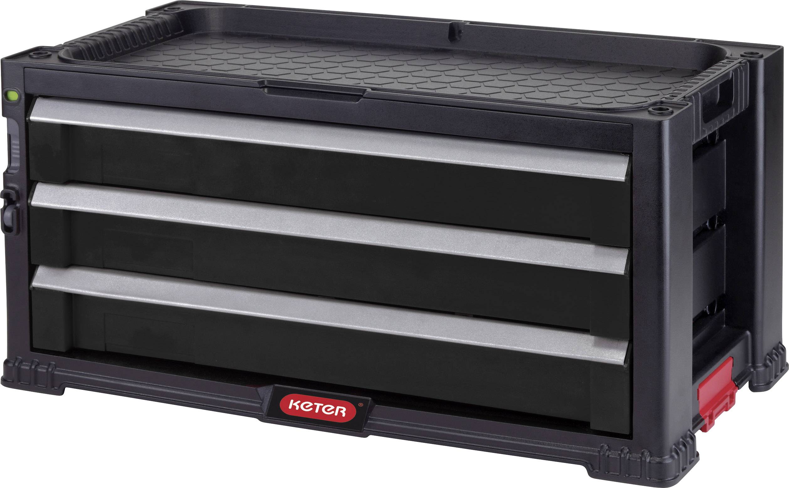 Instrumentu lāde ar 3 atviktnēm Drawers Tool Chest 56,2x28,9x26,2cm (30199302)
