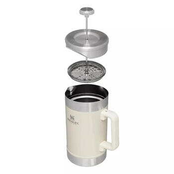 Kafijas nospiežamā termokanna The Stay-Hot French Press 1,4L glancētā krēmkrāsā (2802888087)