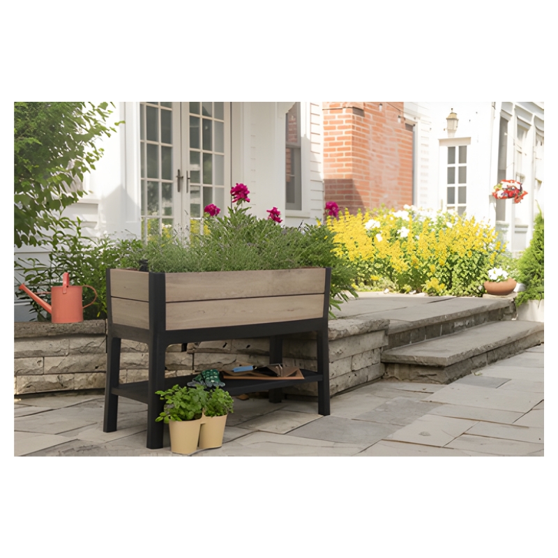 Puķu pods Deco Elevated Garden Bed 48L Walnut (29213340533)