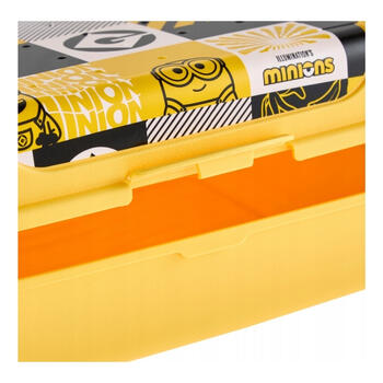 Pārtikas uzglabāšanas trauks deco-click-box midi 1L Carla "Minions Mosaic" 17x13x7cm dzeltens (0610705205361)