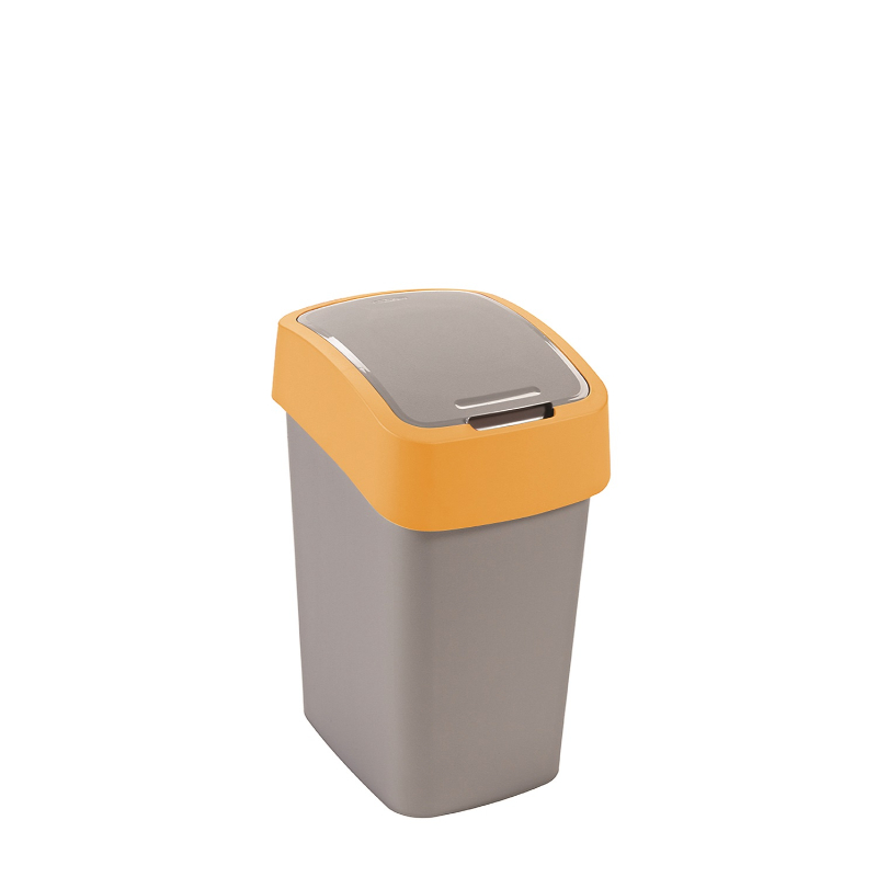 Мусорное ведро Flip Bin 25л серебряный / желтый (0802171535)