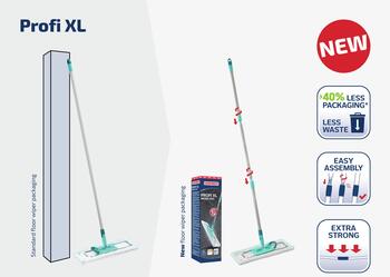 LEIFHEIT Щетка для пола со складной ручкой в коробке Profi XL micro duo 42см (1055019)