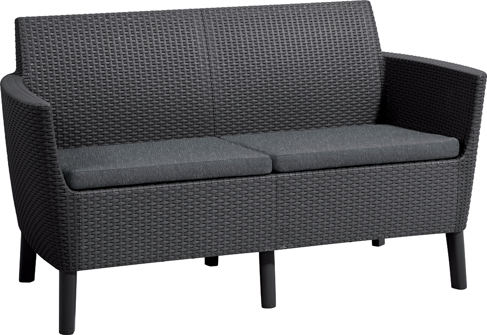 Садовый диван двухместный Salemo 2 Seater Sofa, серый (29209038939)