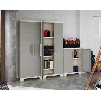 Линейный деревянный напольный шкаф 68x39x90 см, светло-бежевый/светло-серый (29210300)