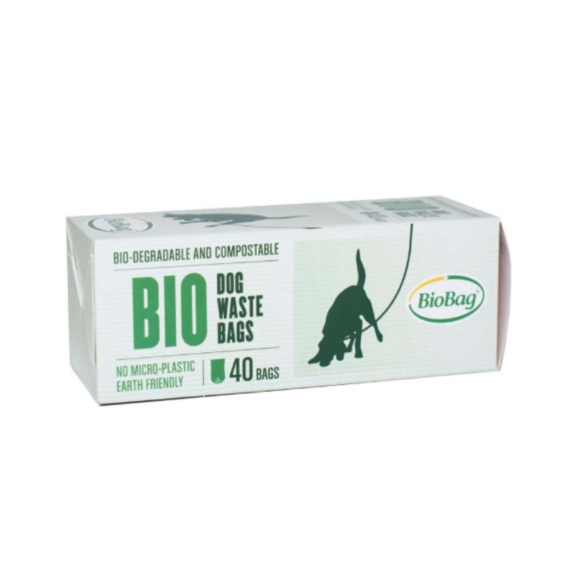 Пакеты для собачьих экскрементов компостируемые BioBag Dog в рулоне (40 шт. в рулоне) 21 мкр. 22x32 см, черные (35186451)