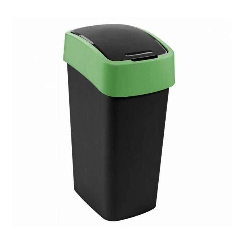 Atkritumu spainis Flip Bin 45L melns/zaļš (0802172847)