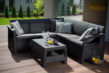Садовая мебель Corfu Relax Set серая (29202123939)