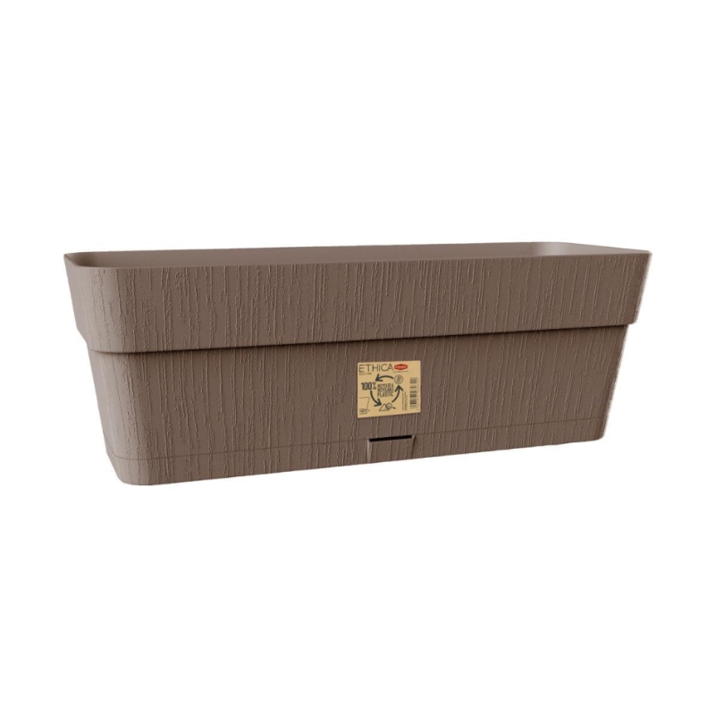 Puķu kaste ar paliktni Ethica 50x18x17cm brūns (2168264)