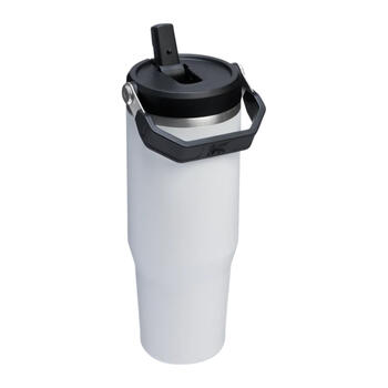Termokrūze ar salmiņu The IceFlow Flip Straw 2.0 Tumbler 0,89L krīta balta (28134240195)