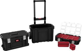 Instrumentu kastu komplekts uz riteņiem Connect Rolling Work Shop Set 56,5x37,3x70cm (30203038)
