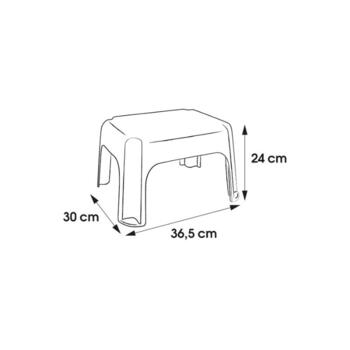 Taburete Tim 36,5x30x24cm gaiša sudraba krāsā (0610230160)