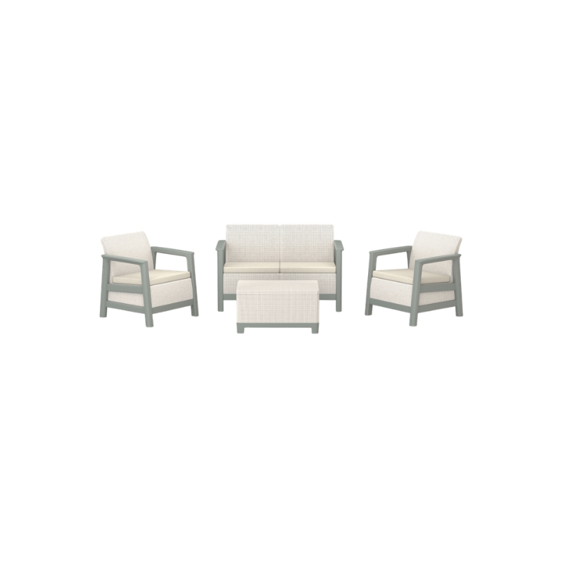 Комплект садовой мебели Scandi Linea 2 Seater Set галечный серый/шалфейный оттенок камня (29214644ECP)