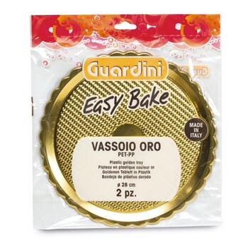 Plastmasas paplātes zelta krāsā komplekts 2 gab. Easy Bake &Oslash;28cm  (1415764)